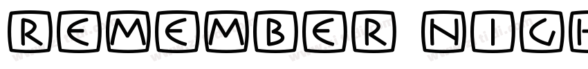remember night字体转换